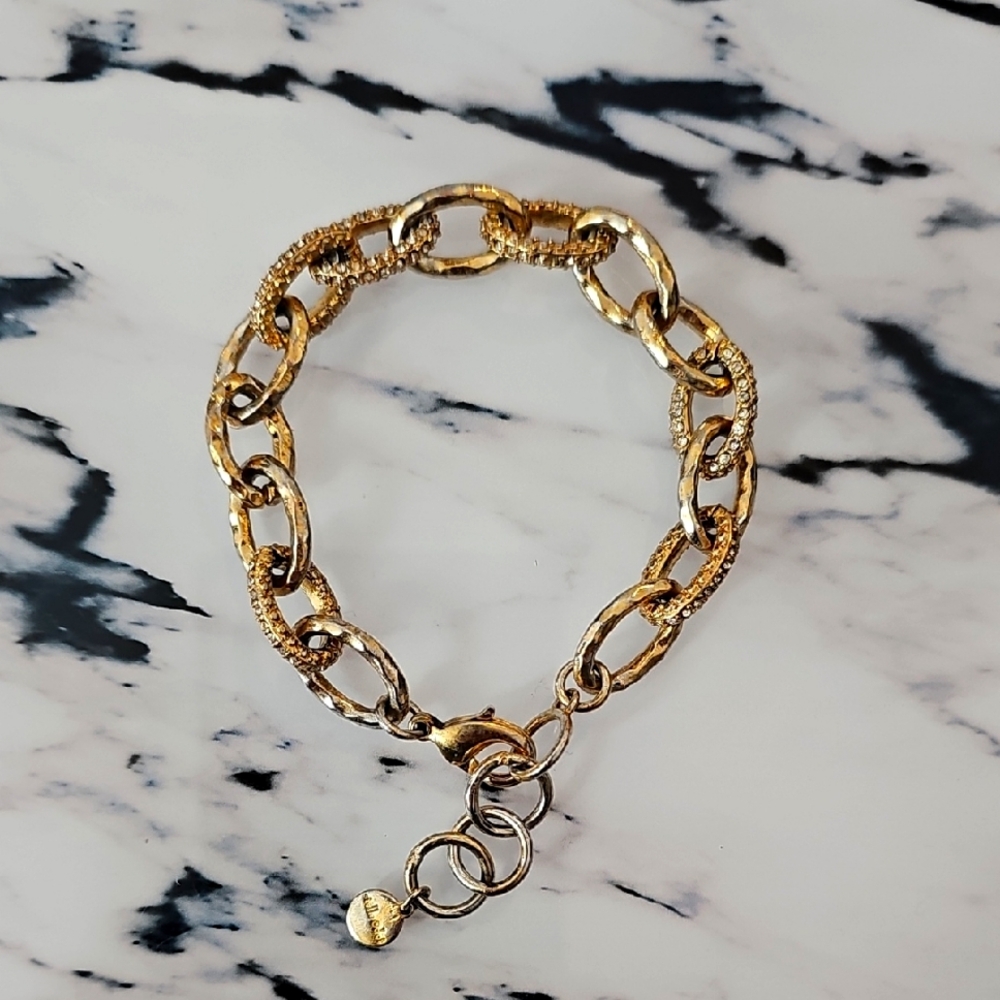 Stella & Dot gold chain link bracelet